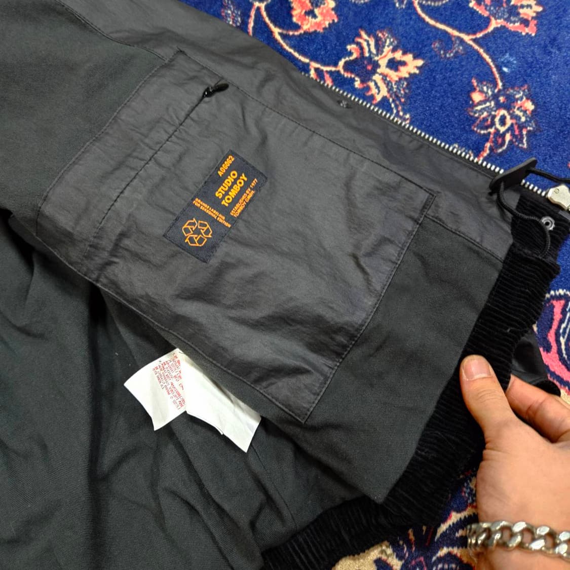 스튜디오톰보이 골덴 배색 나일론
코팅 후드 숏 필드자켓 상품이미지9