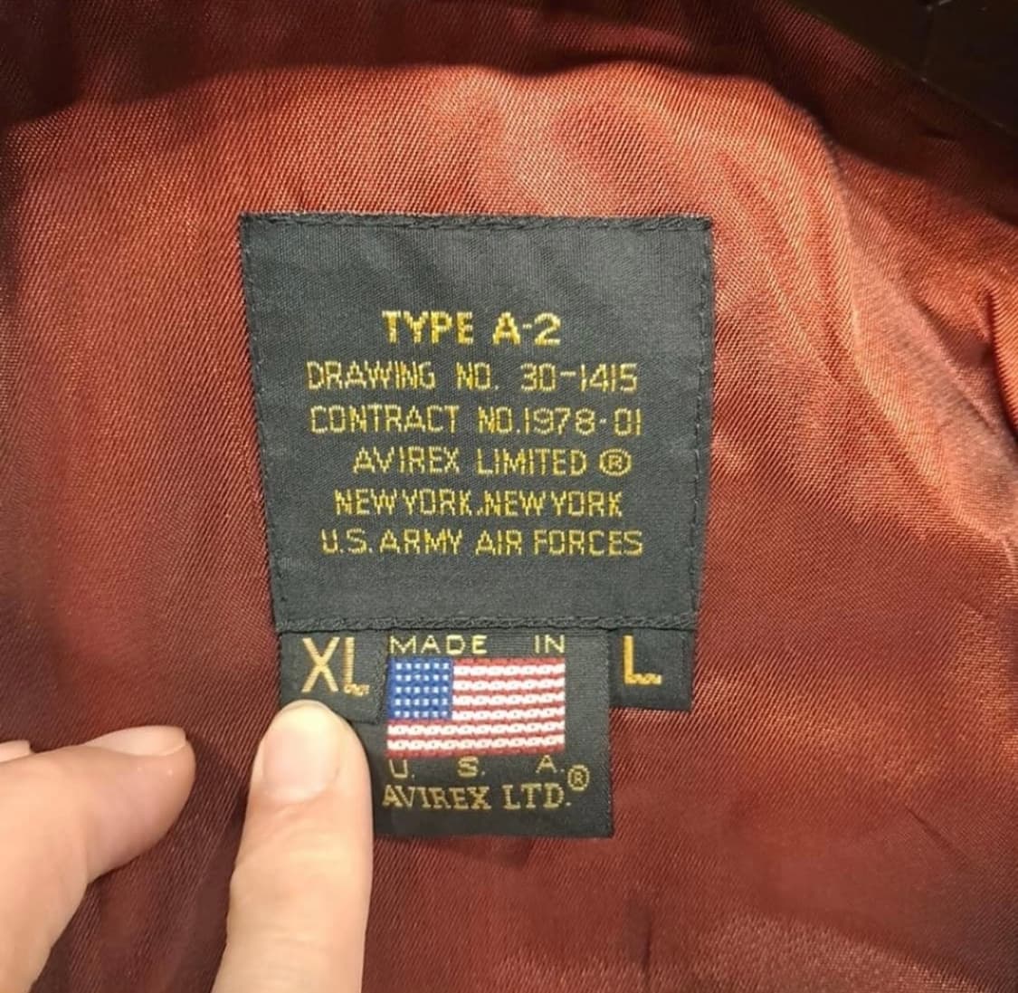 아비렉스 70s USA A-2 리얼레더 자켓 (CS311) 상품이미지6