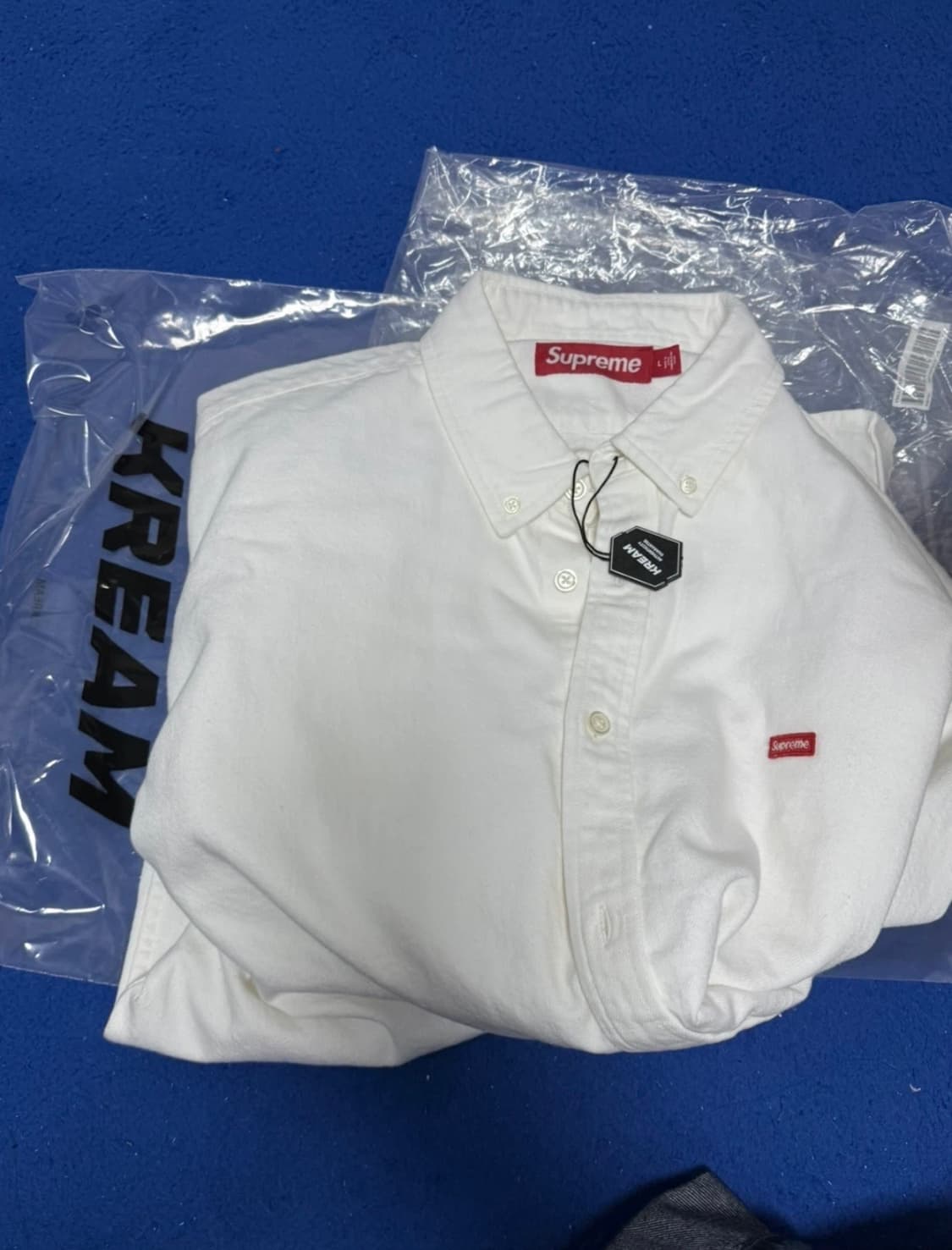 슈프림 스몰로고 셔츠 화이트 L 새상품 상품이미지2