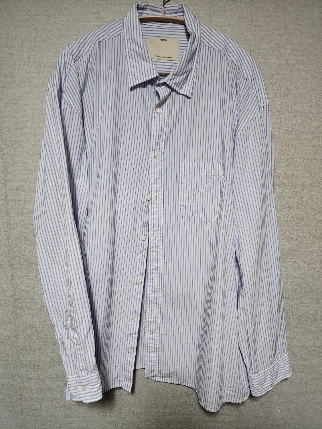 [4] 포터리 컴포트 셔츠 7종 스트라이프, 린넨, 타입라이터 상품이미지8