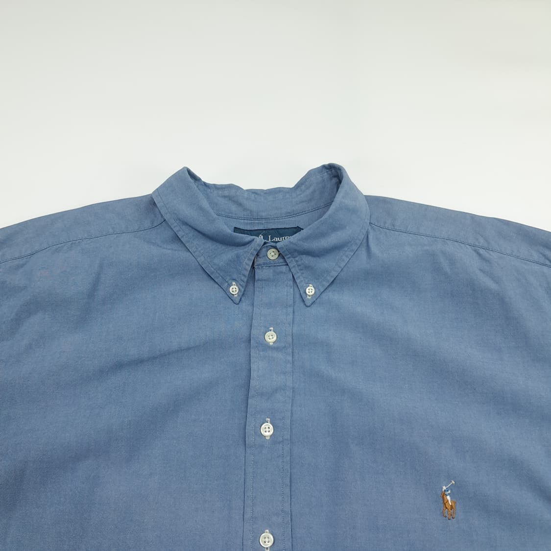 Co820 3XL Tall 폴로 랄프로렌 샴브레이블루 반팔 셔츠 남방 상품이미지2