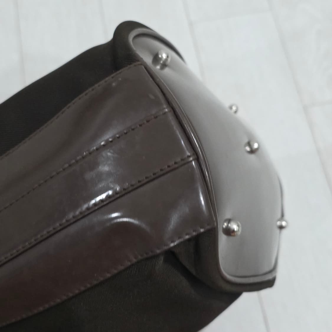 구찌 빈티지 뱀부 나일론 버킷백 토트백 핸드백 숄더백 상품이미지7