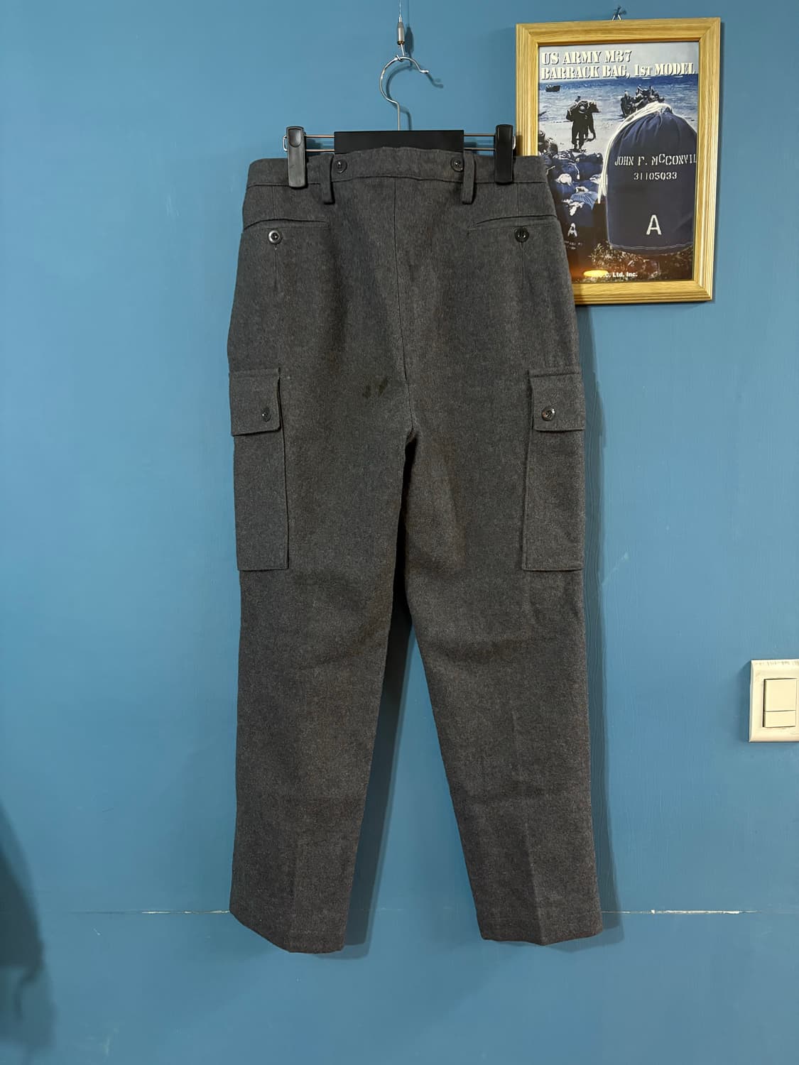 60‘s Swedish army Gray Wool Cargo Pant. 상품이미지10