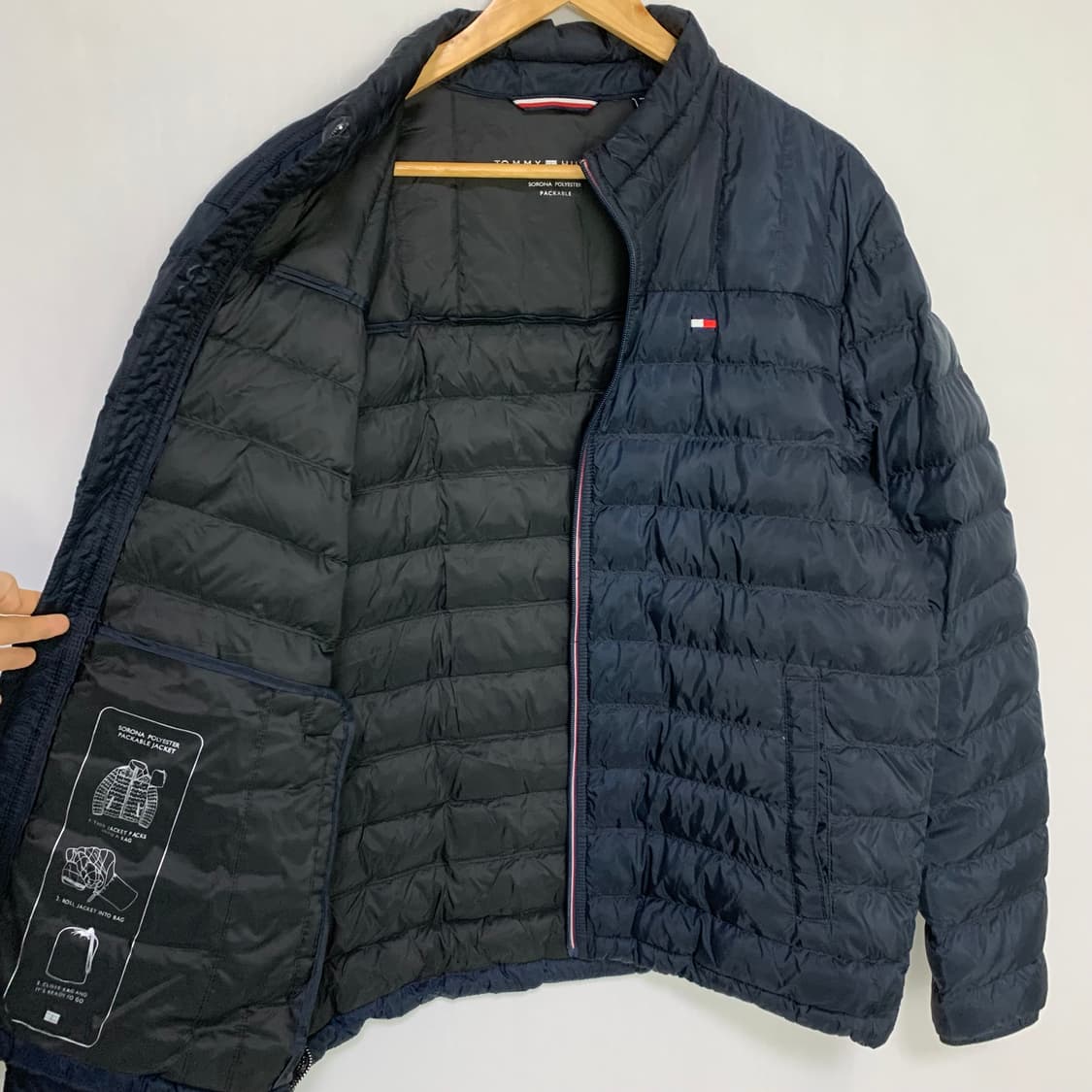 타미힐피거 빈티지 경량 패딩 점퍼 L 남녀공용 상품이미지4