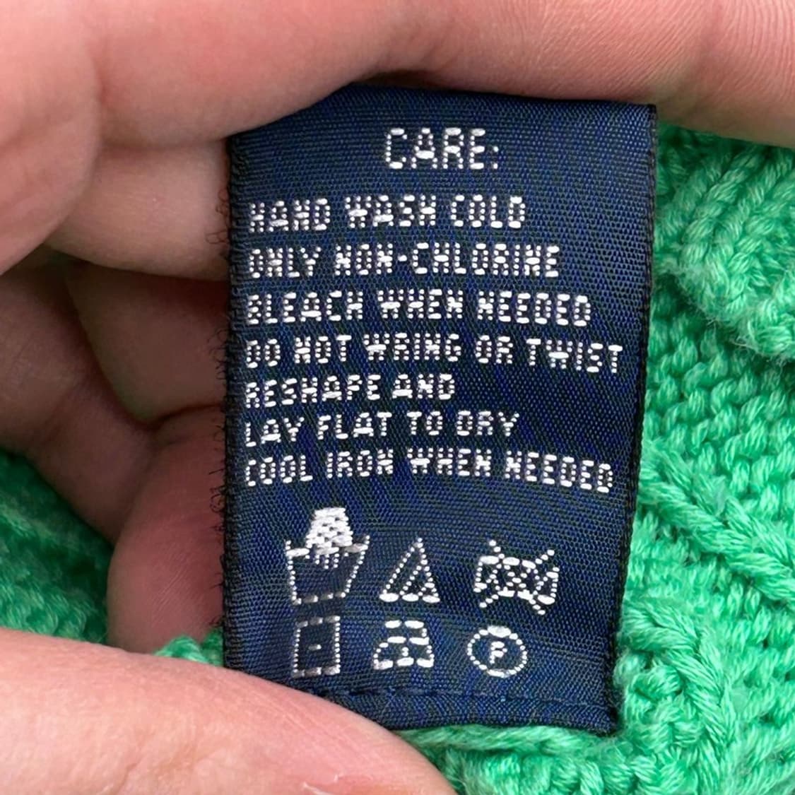 폴로랄프로렌 옐로우 포니 그린 케이블 니트 L 상품이미지7