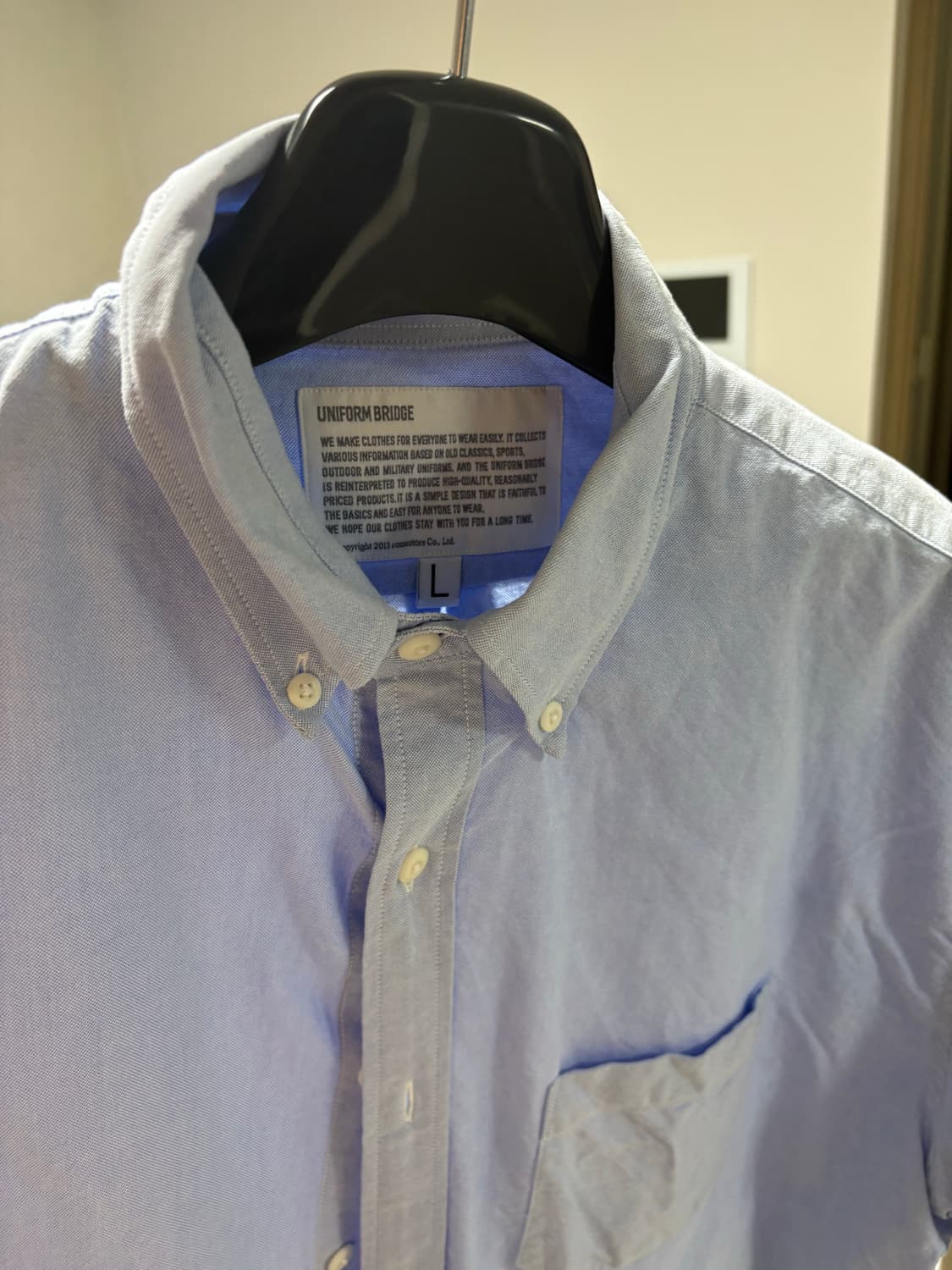 유니폼브릿지 oxford bd short shirs(블루, L사이즈) 상품이미지5
