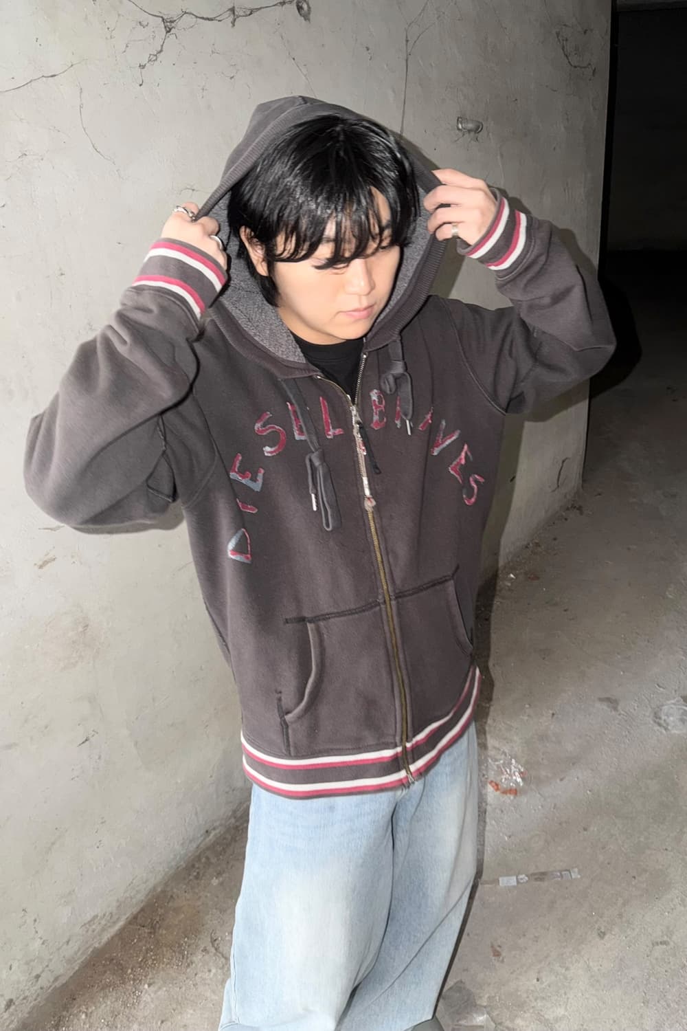 디젤 에스닉 빈티지 후드 집업 XXL 상품이미지2