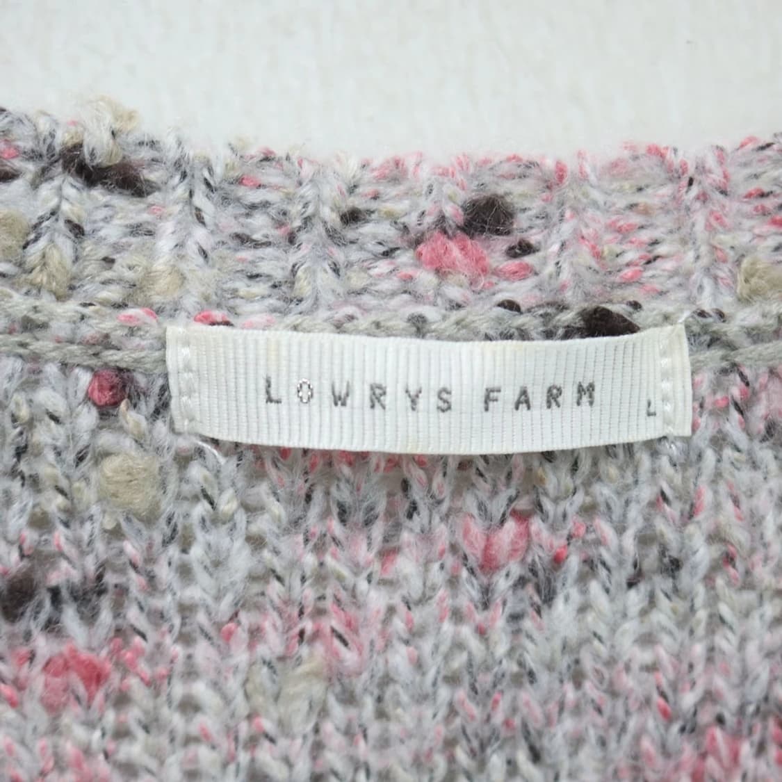 로리즈 팜 딸기우유 딥 유넥 울 혼방 부클 니트 60870 상품이미지7