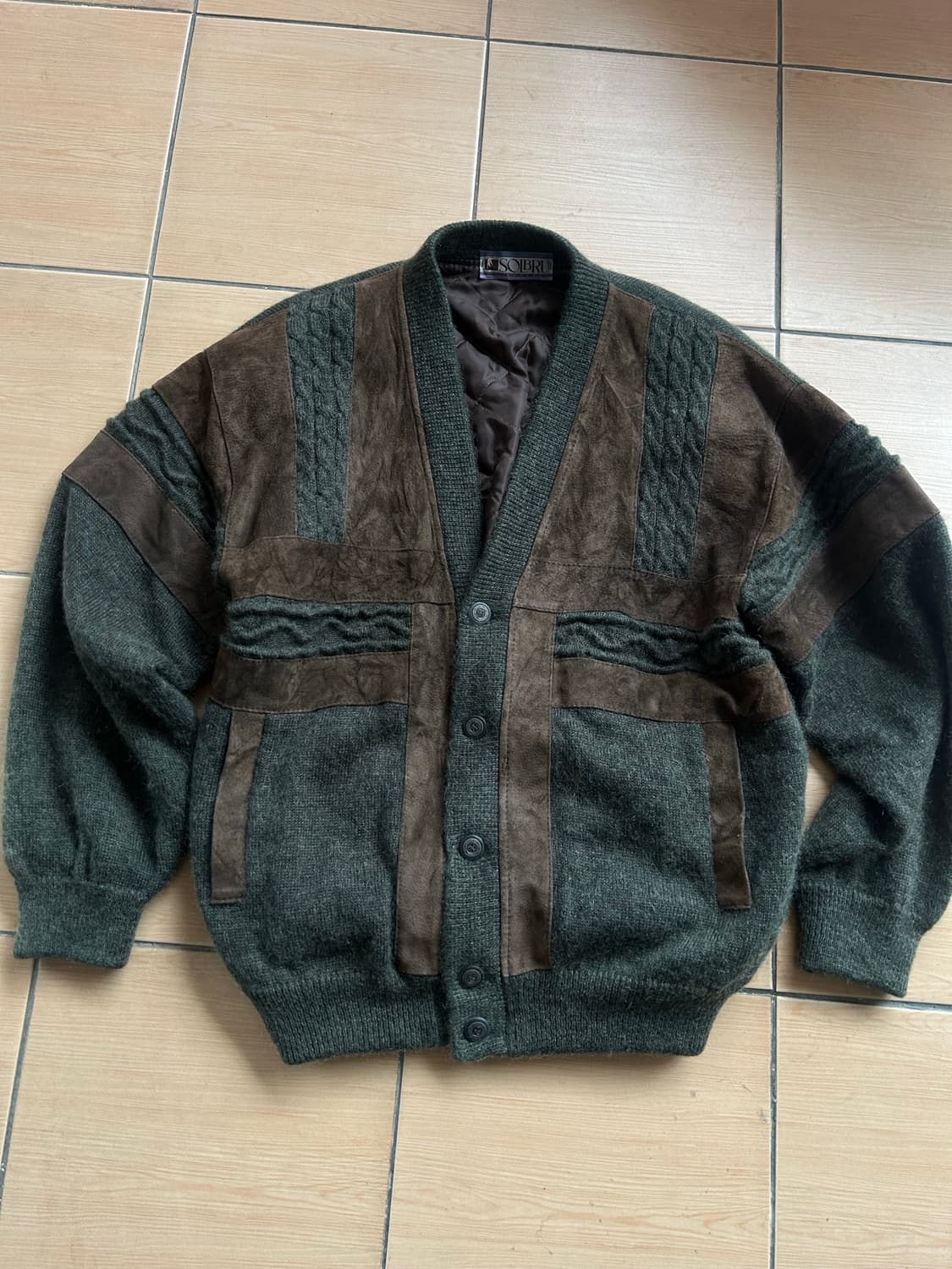 80,90‘s 유럽 울 가디건 상품이미지3