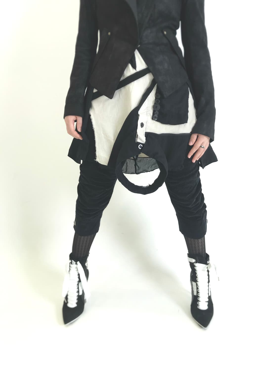 Custom🐾)Reversal shirt banded top/skirt 상품이미지1