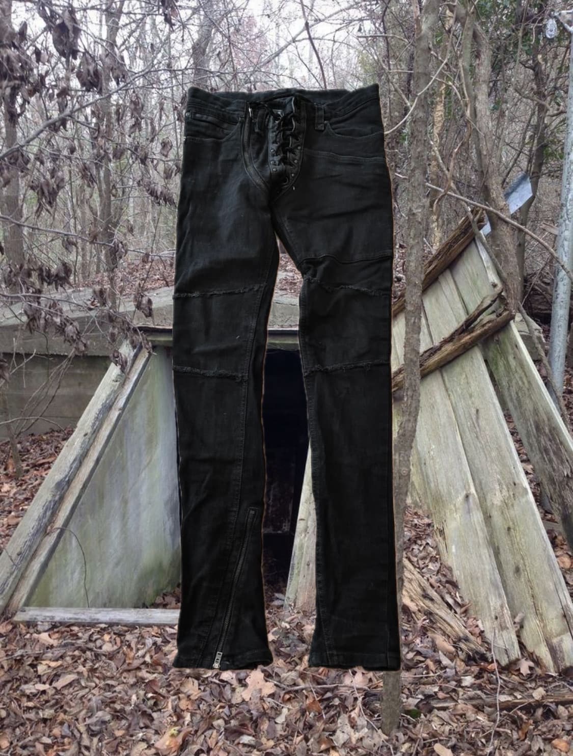 If six was nine lace up denim 상품이미지1