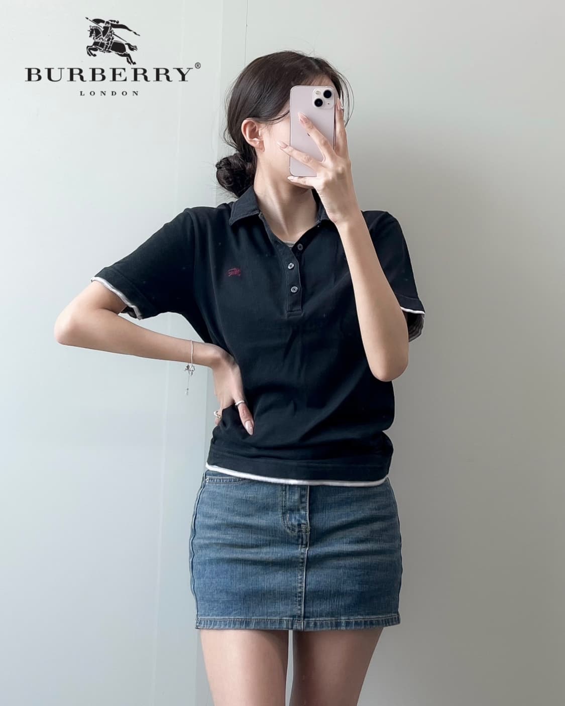 버버리 반팔 카라티  상품이미지2