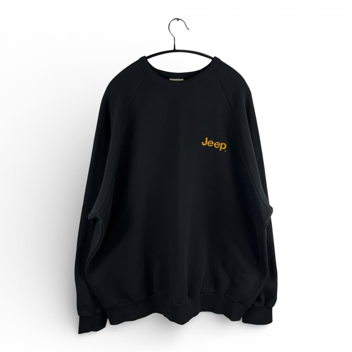 XL) 지프 백로고 맨투맨 블랙 상품이미지1