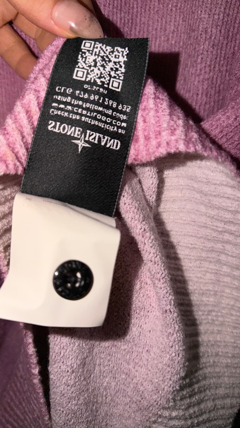 스톤아일랜드 와펜 워싱 코튼 니트 스웨터 핸드스프레이타이다이핑크스웻티셔츠 상품이미지8