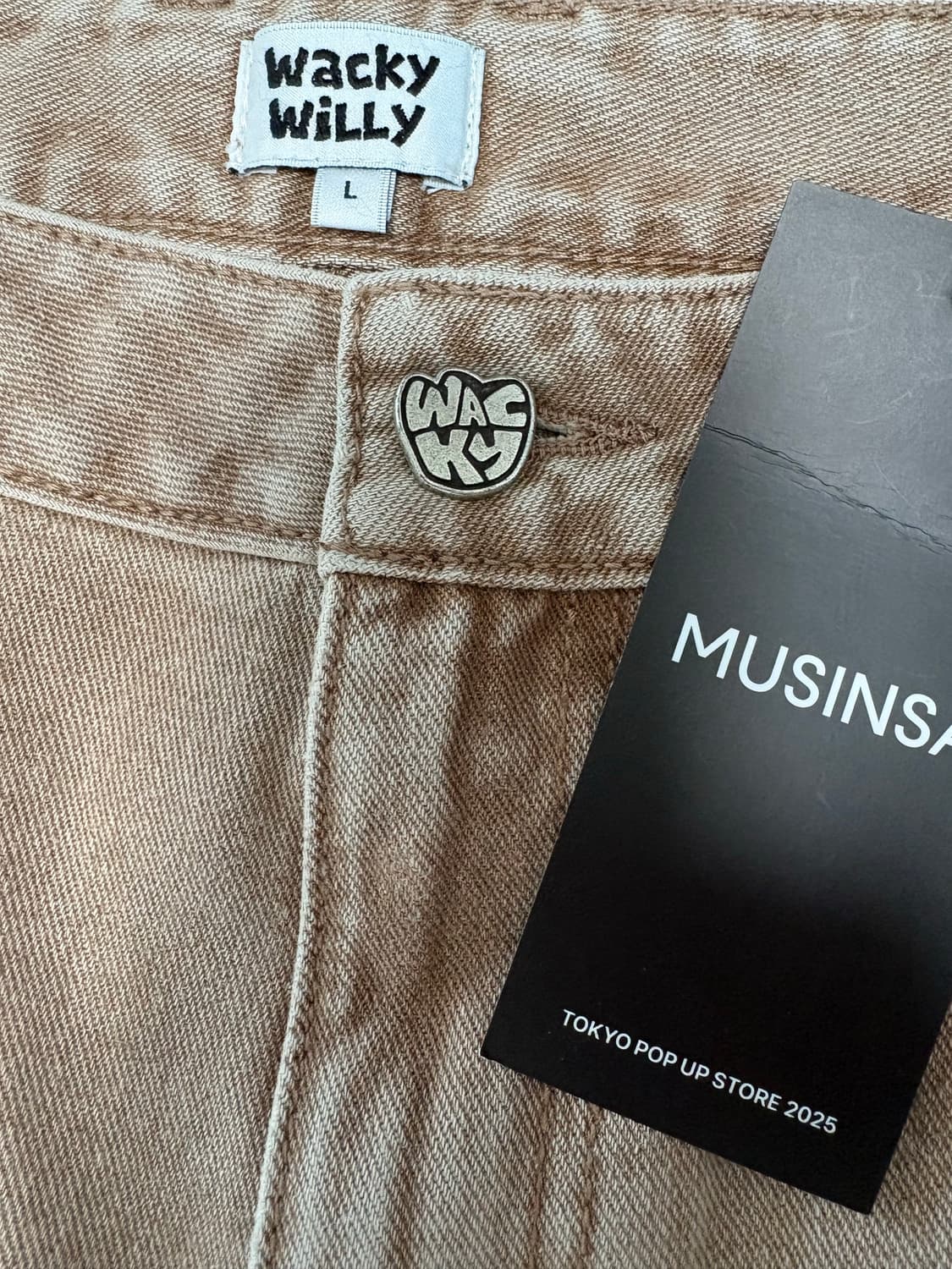 [무신사 도쿄 팝업 택] 와키윌리 와이드 워싱 데님 L 상품이미지7