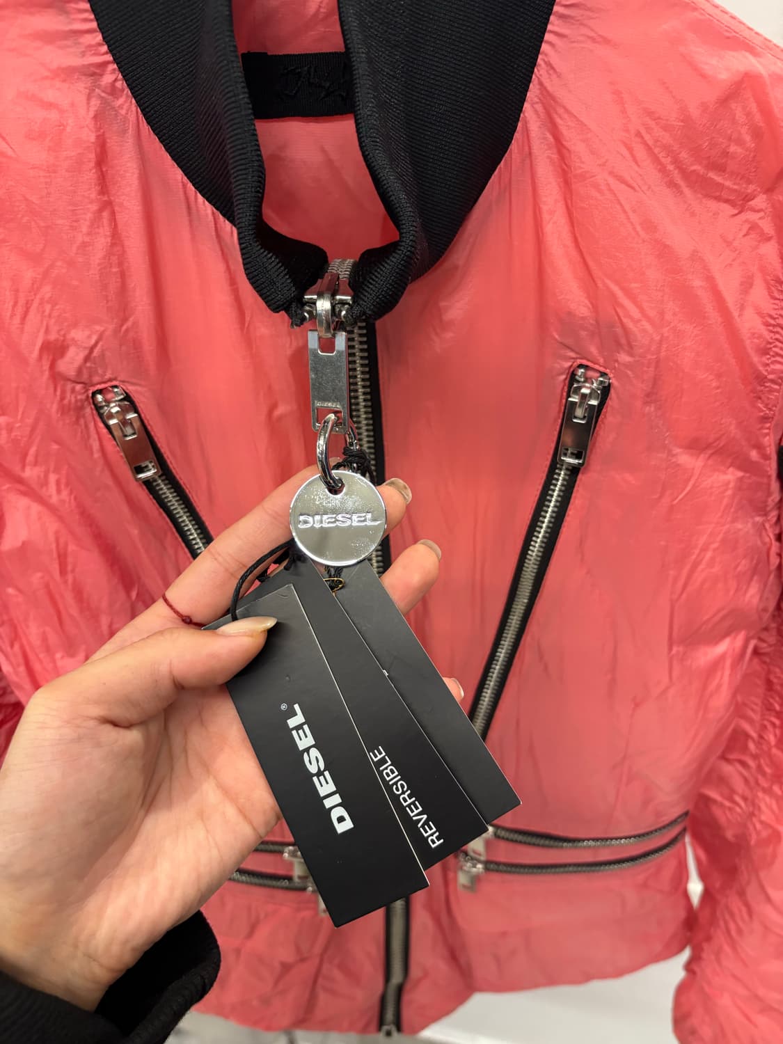 Diesel reversible padding jacket pink 상품이미지7