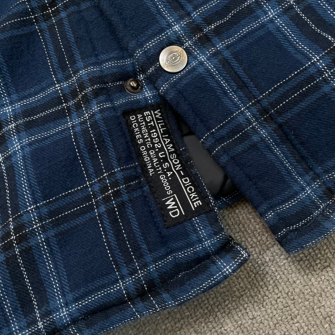 디키즈 체크 패딩 셔츠 자켓 m  상품이미지4