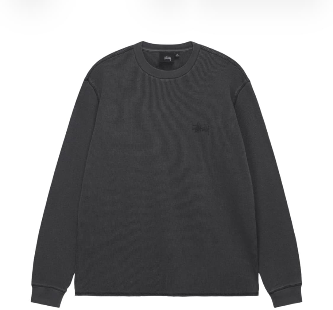 스투시 베이직 스탁 써멀 롱슬리브 워시드 블랙 XL 상품이미지2