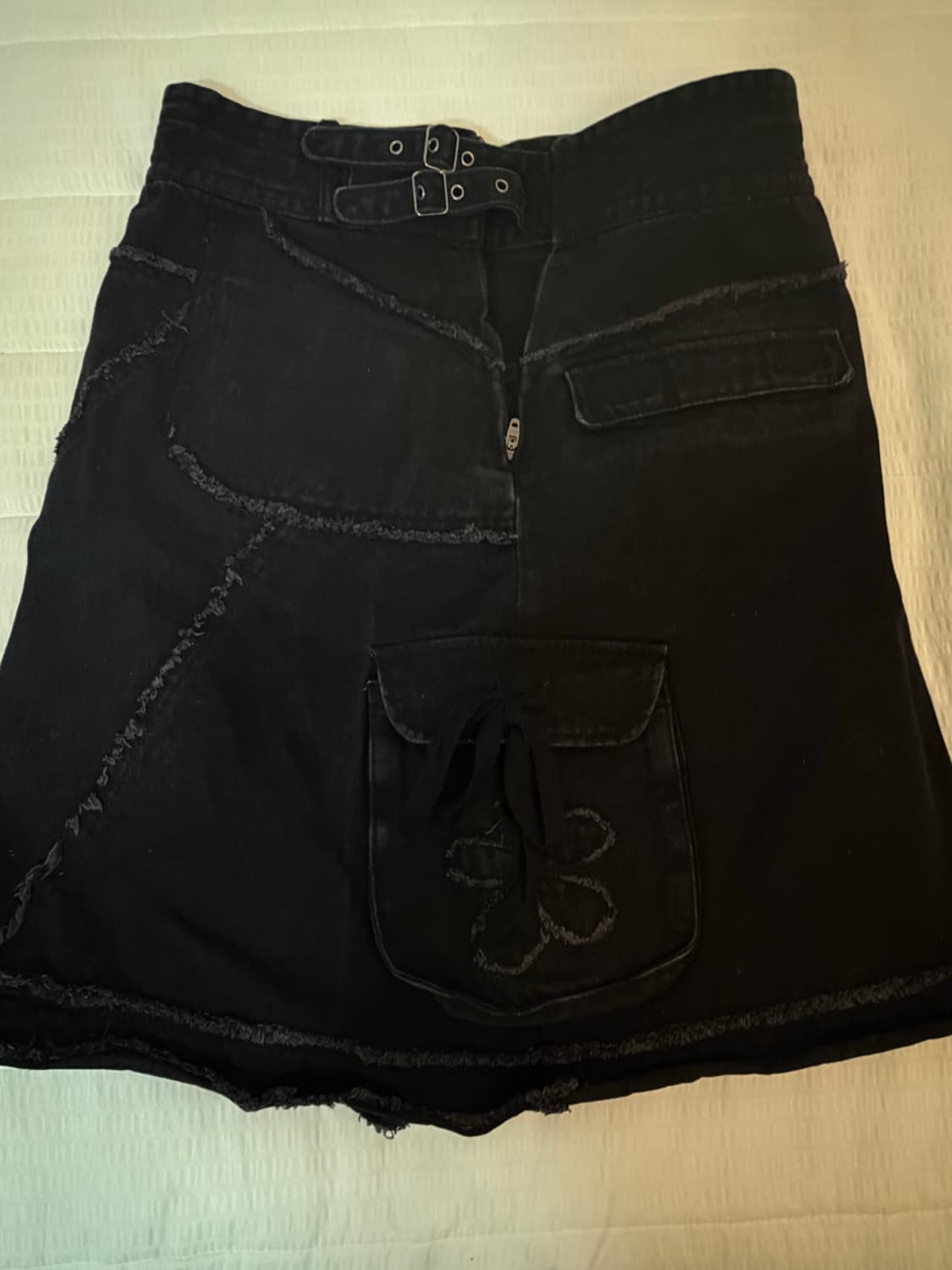 코이세이오 블랙 데님 스커트 상품이미지2