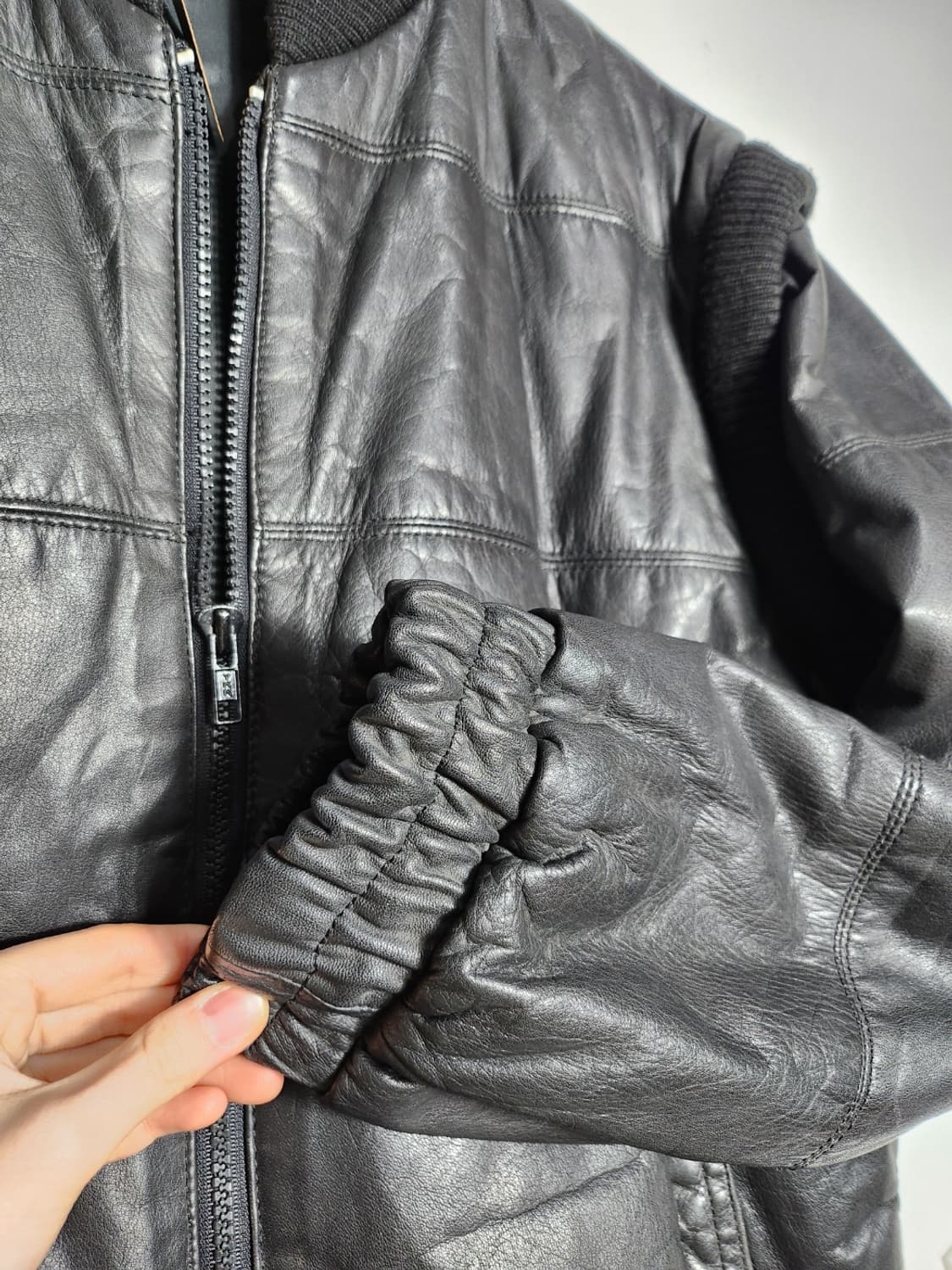 빈티지 절개 가죽 자켓 상품이미지5