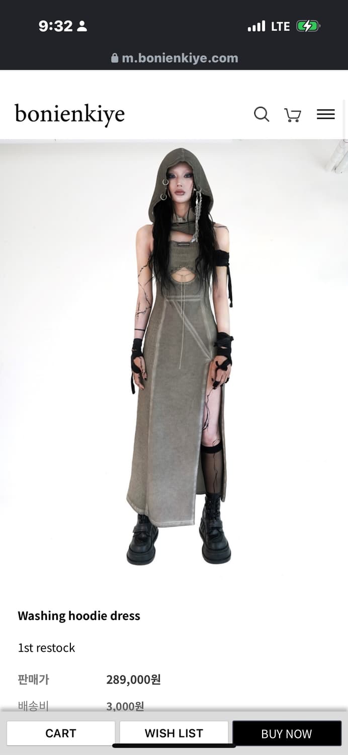 Bonnienkiye Washing hoodie dress 상품이미지1