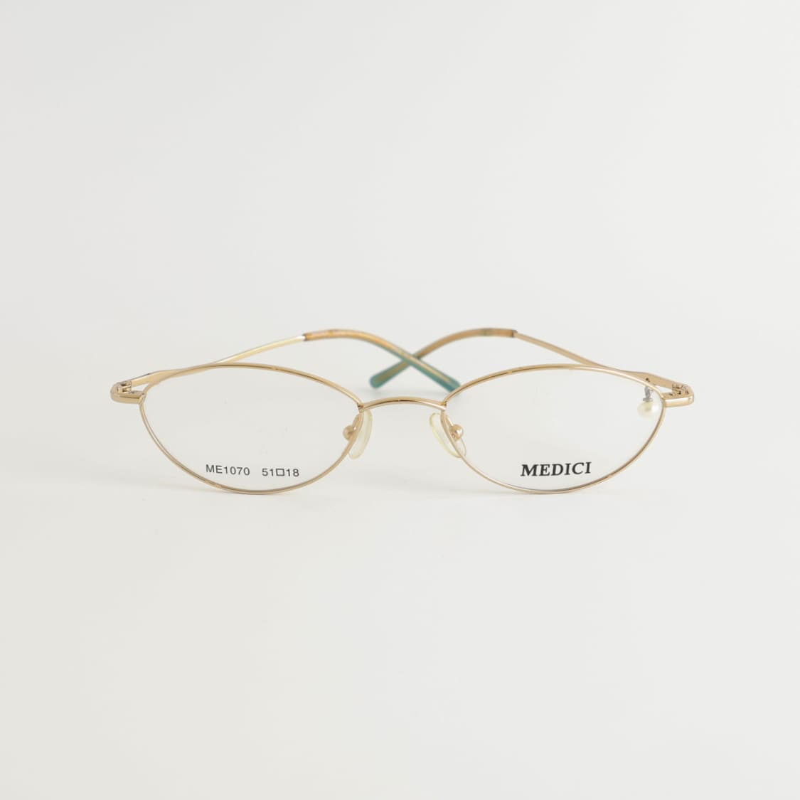 올드올즈 데드스탁 빈티지 MEDICI 켓츠 오벌 진주 템플 메탈 안경 상품이미지2