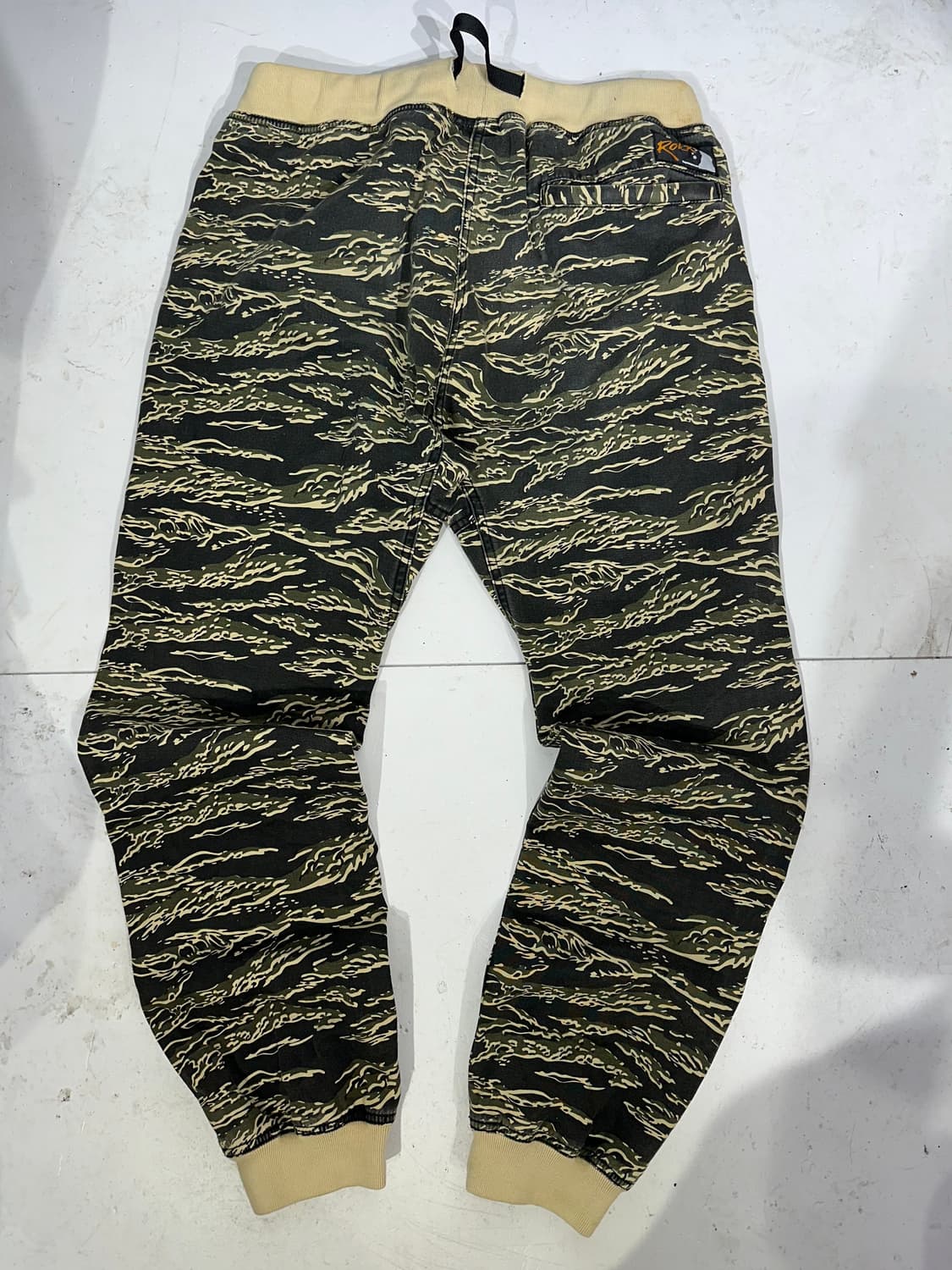 일본 빈티지 카키 카모 밀리터리 카고 팬츠 L 상품이미지5