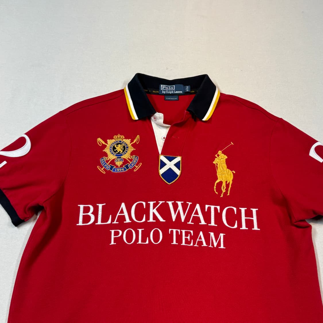 L) 폴로 랄프로렌 블랙와치 골드 빅포니 반팔 카라티 상품이미지3