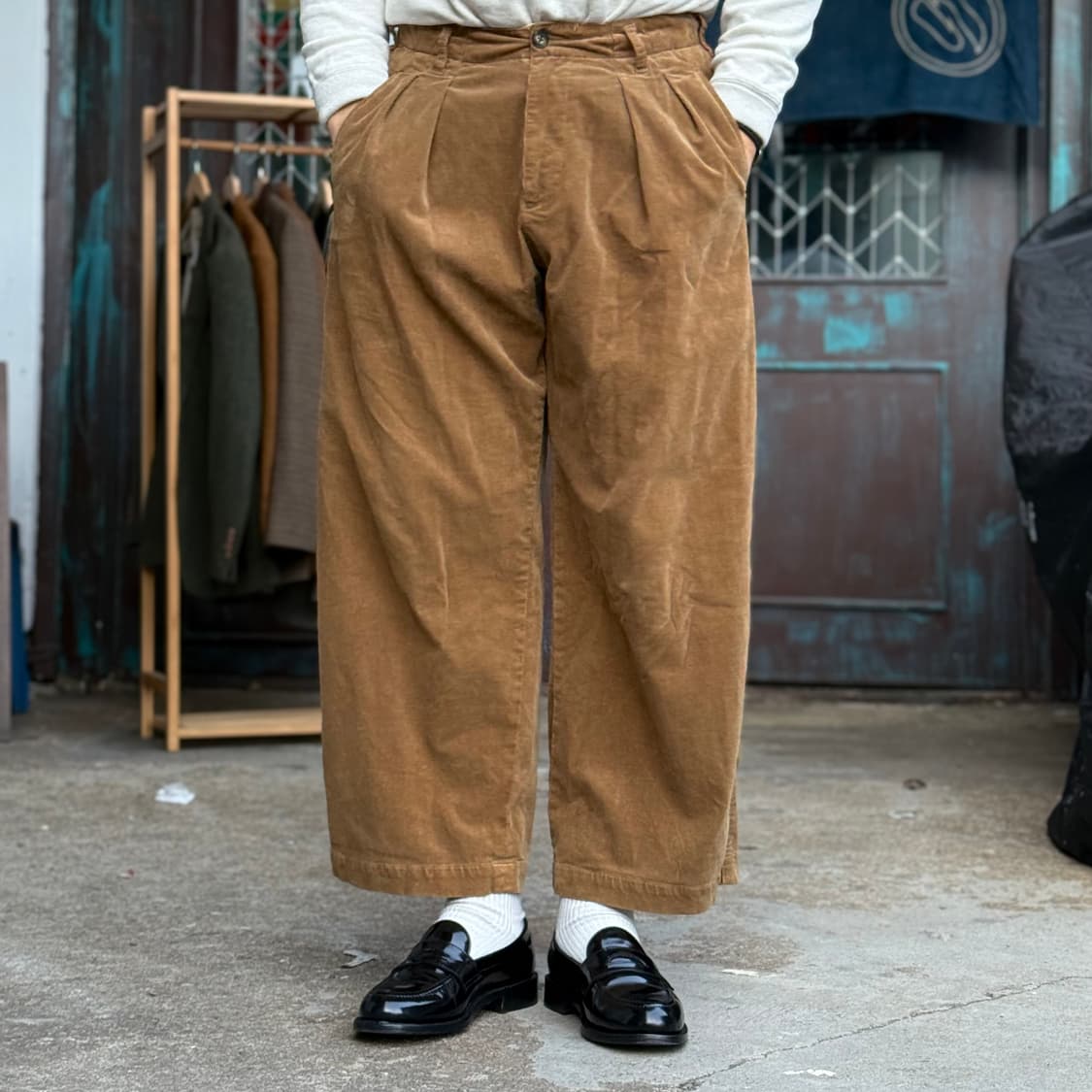 Junred 투턱 코듀로이 베이커 팬츠 M 상품이미지7