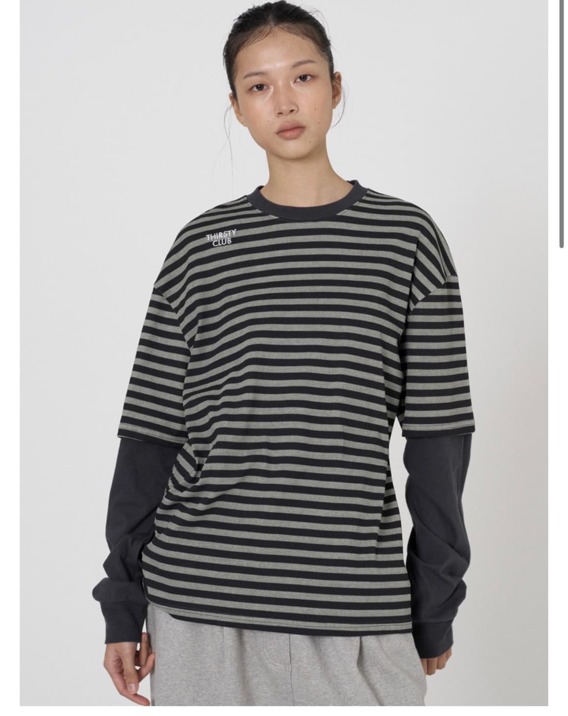 떨스티클럽 Layered stripe t 레이어드 스트라이프 티 상품이미지2