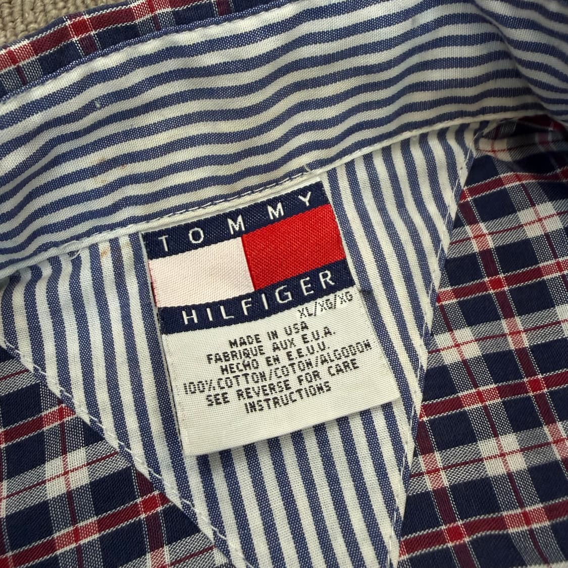 90s tommy made in usa 타미 힐피거 여름 긴팔셔츠 상품이미지2