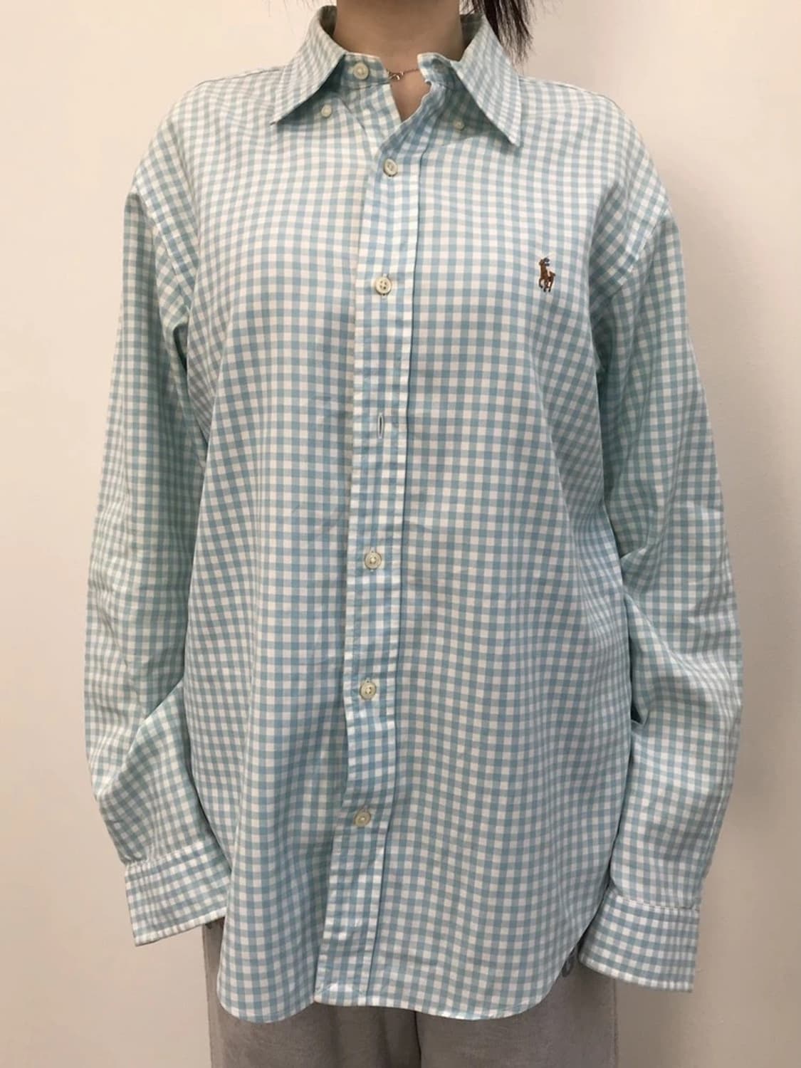 Polo Ralph Lauren Mint Gingham Shirt 상품이미지3