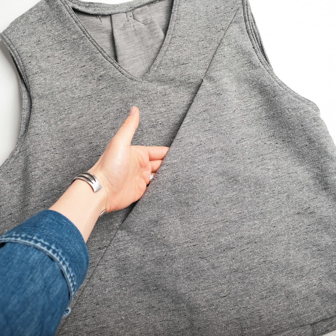 케네스필드 아웃피터스 베스트 그레이 XL(103-105)사이즈 상품이미지5