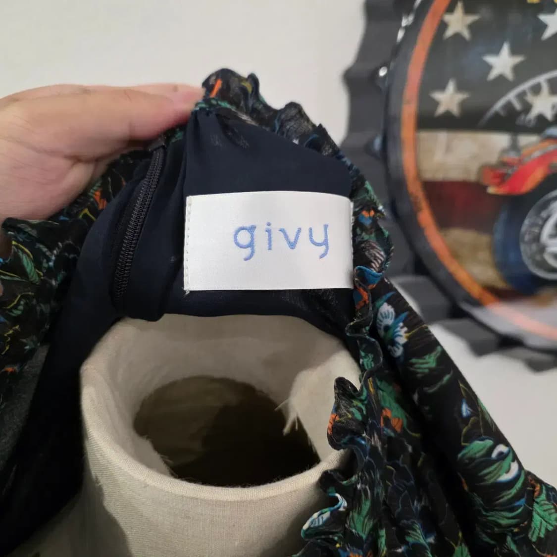 Givy 플라워 패턴 쉬폰 롱 원피스 상품이미지7
