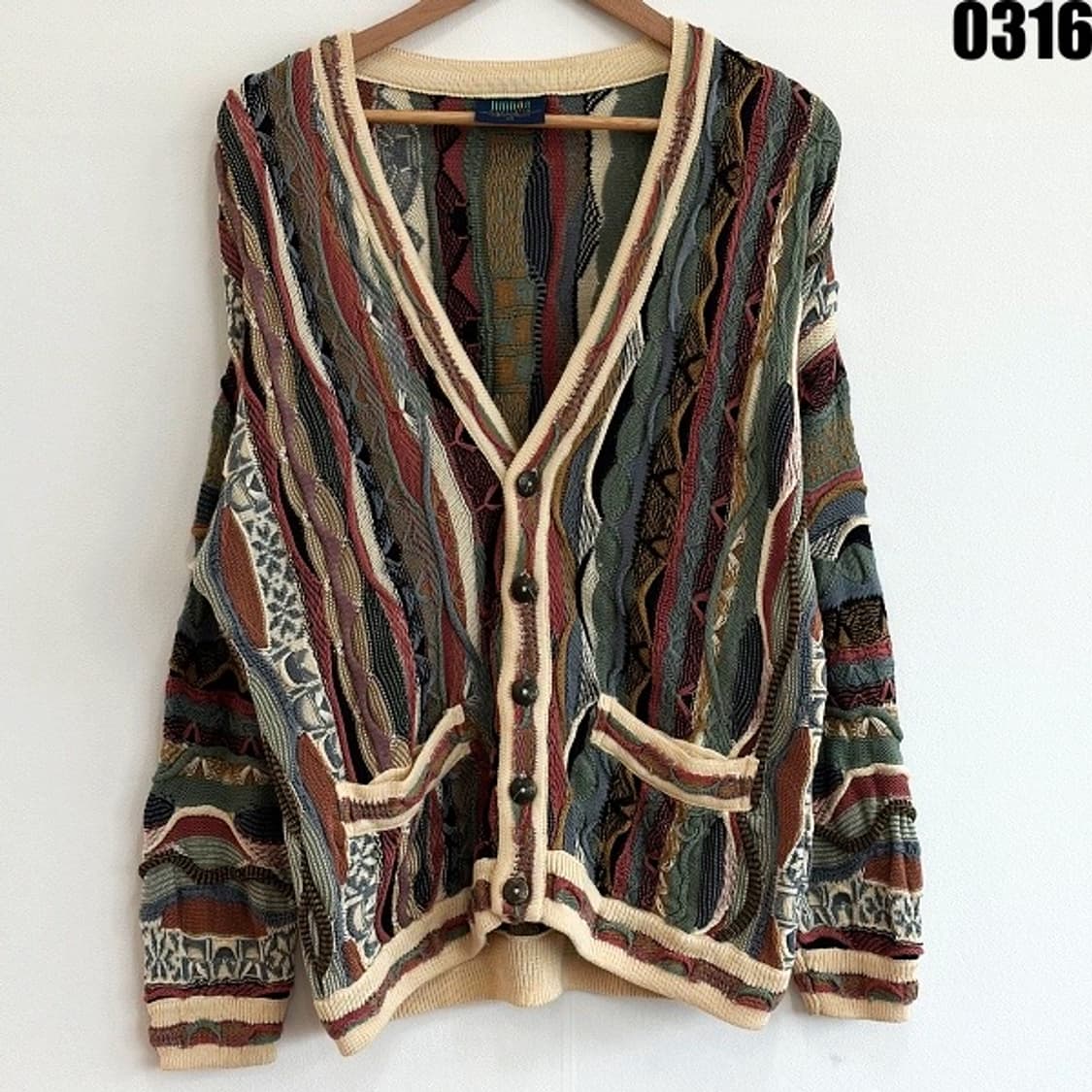 오스트레일리아 림노스 케이블 니트 가디건 M 0316 상품이미지1