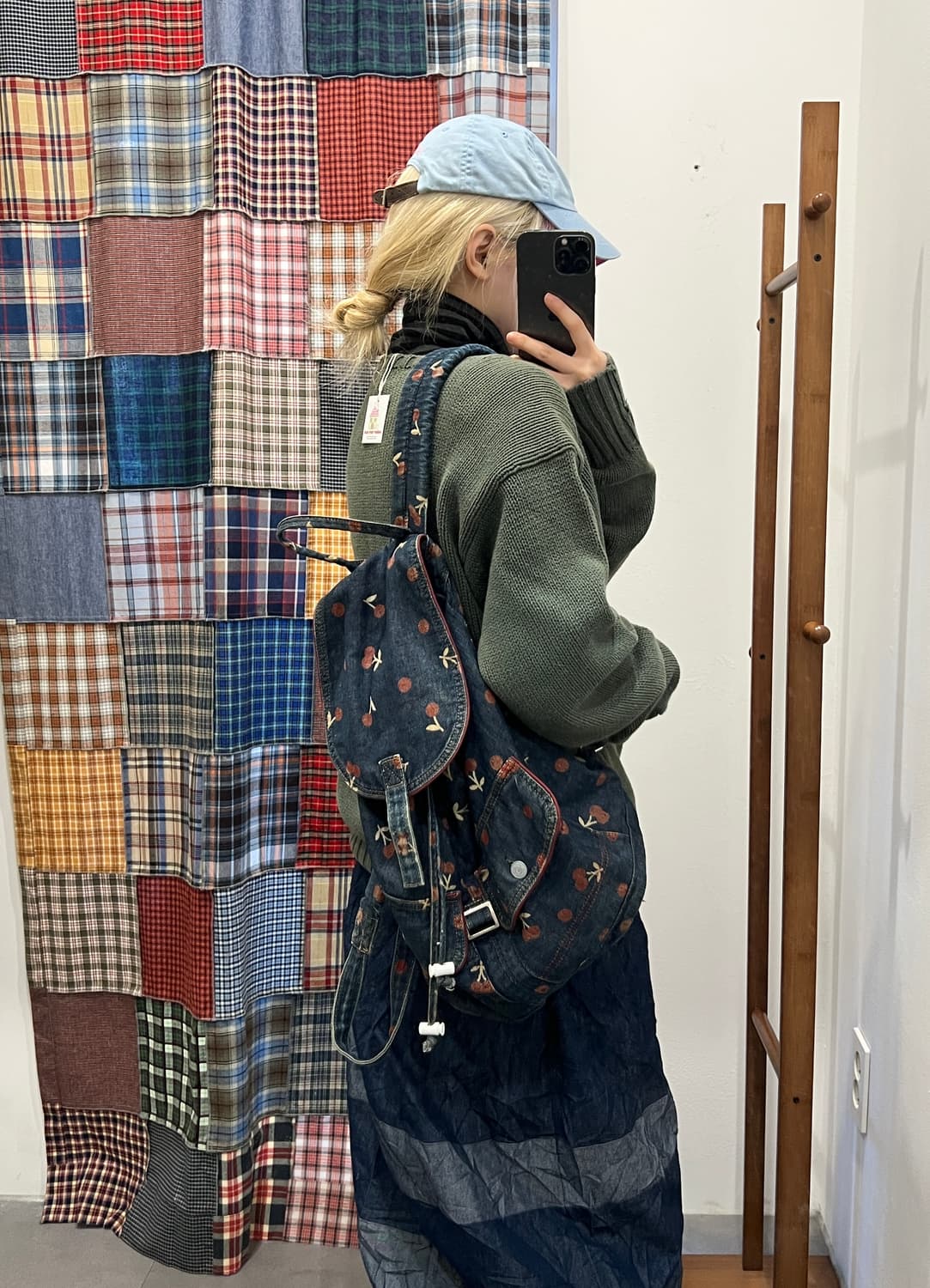 히스테릭글래머 데님 체리 백팩 상품이미지4