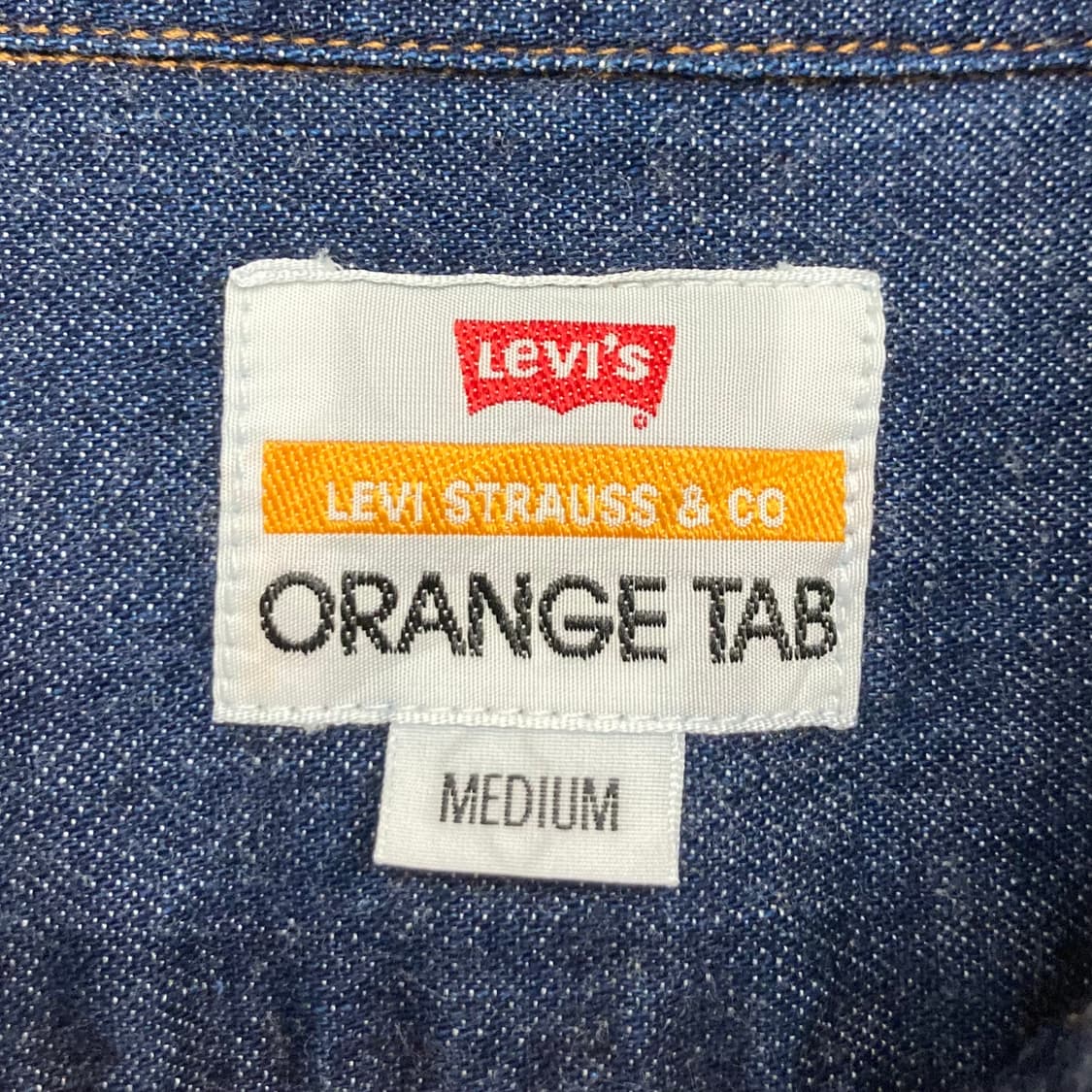 00‘s 리바이스 재팬 오렌지탭 데님셔츠 상품이미지5