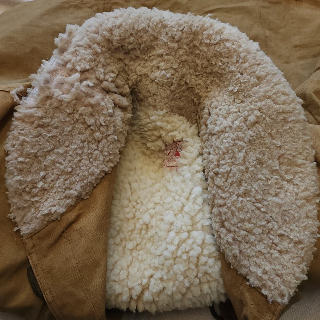 50s 프랑스 매키노 코트 랜치코트 옥스포드 패브릭 에스키모 L 상품이미지9