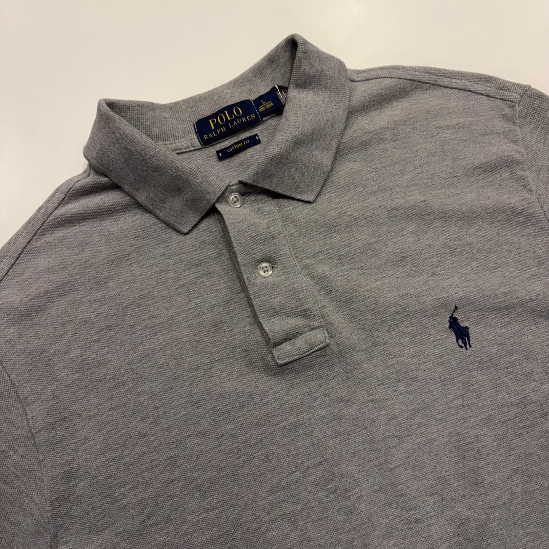 [L] 폴로 랄프로렌 카라티 코튼 반팔 그레이 C283 상품이미지3