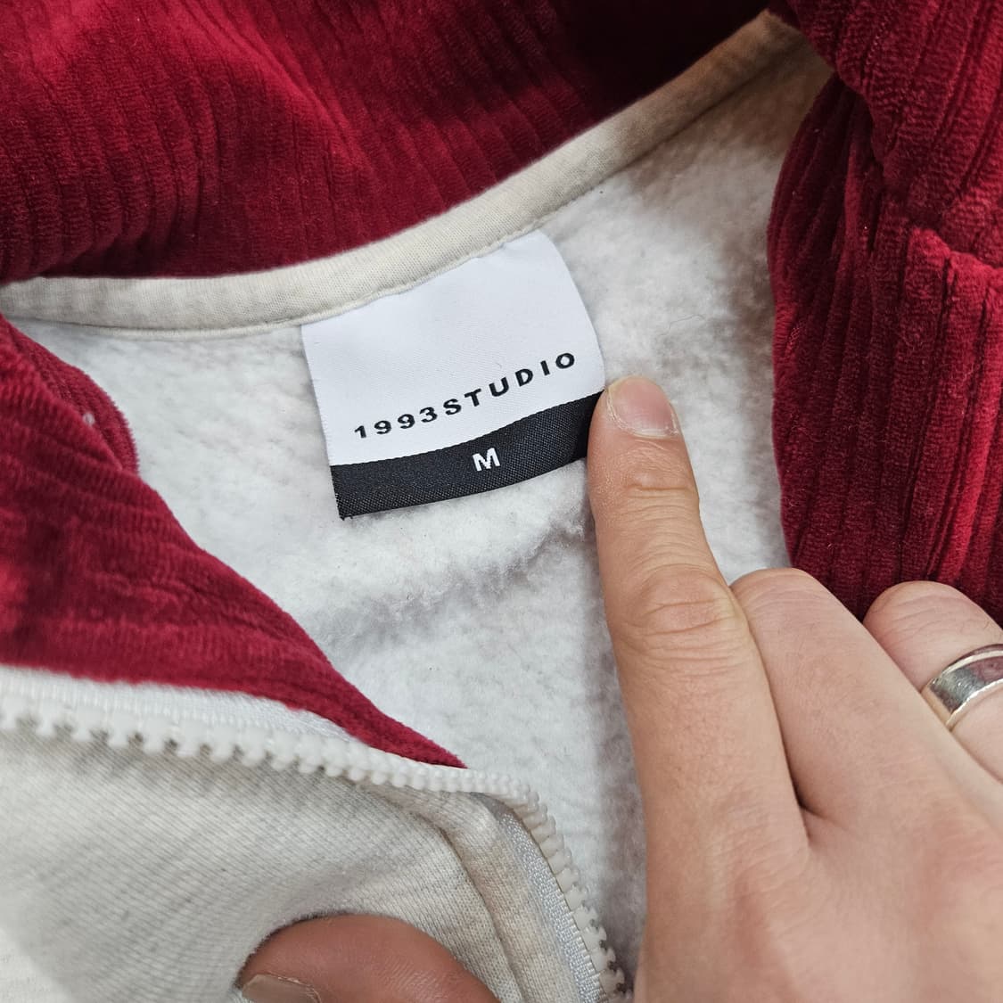1993스튜디오 빈티지 반집업 기모 맨투맨 M size 상품이미지9