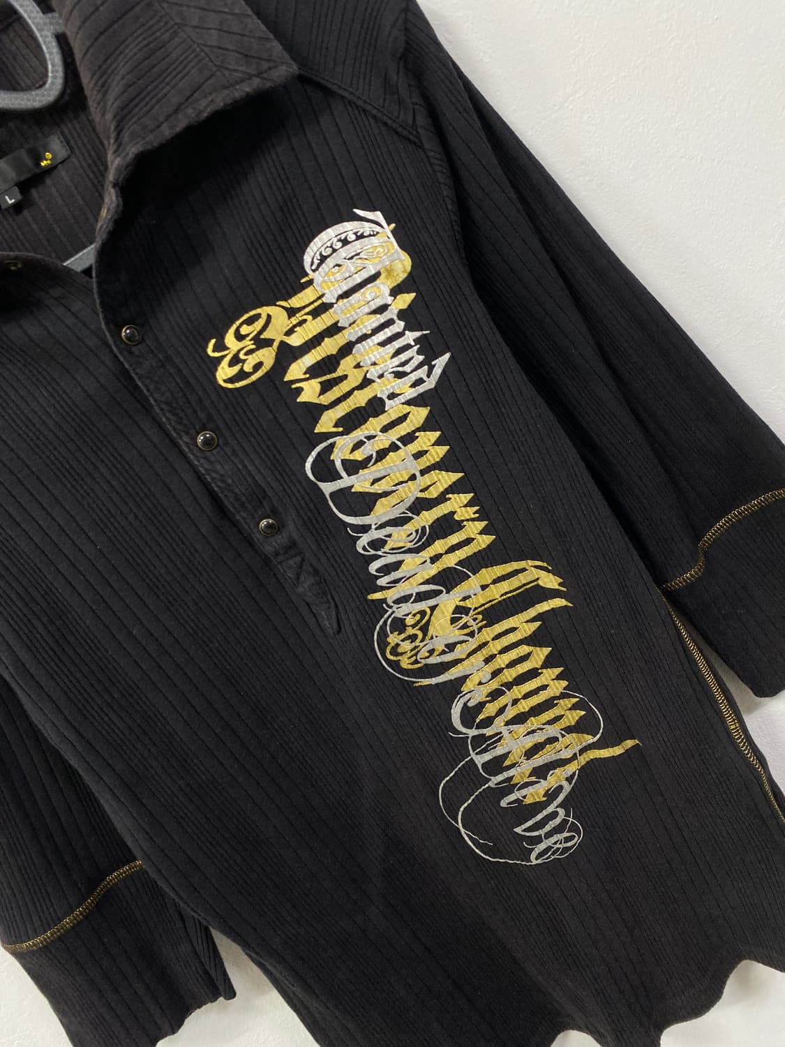 [ICOM] 펑크 고딕 골드 레터링 pk 롱슬리브 상품이미지8