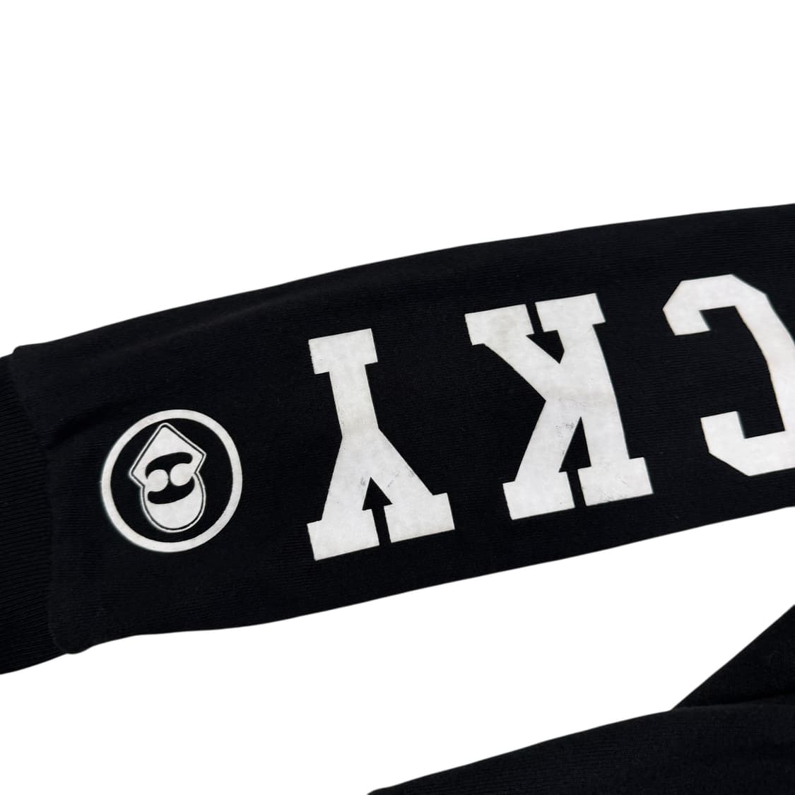 럭키슈에뜨 프린팅 후드집업 자켓 블랙 상품이미지6