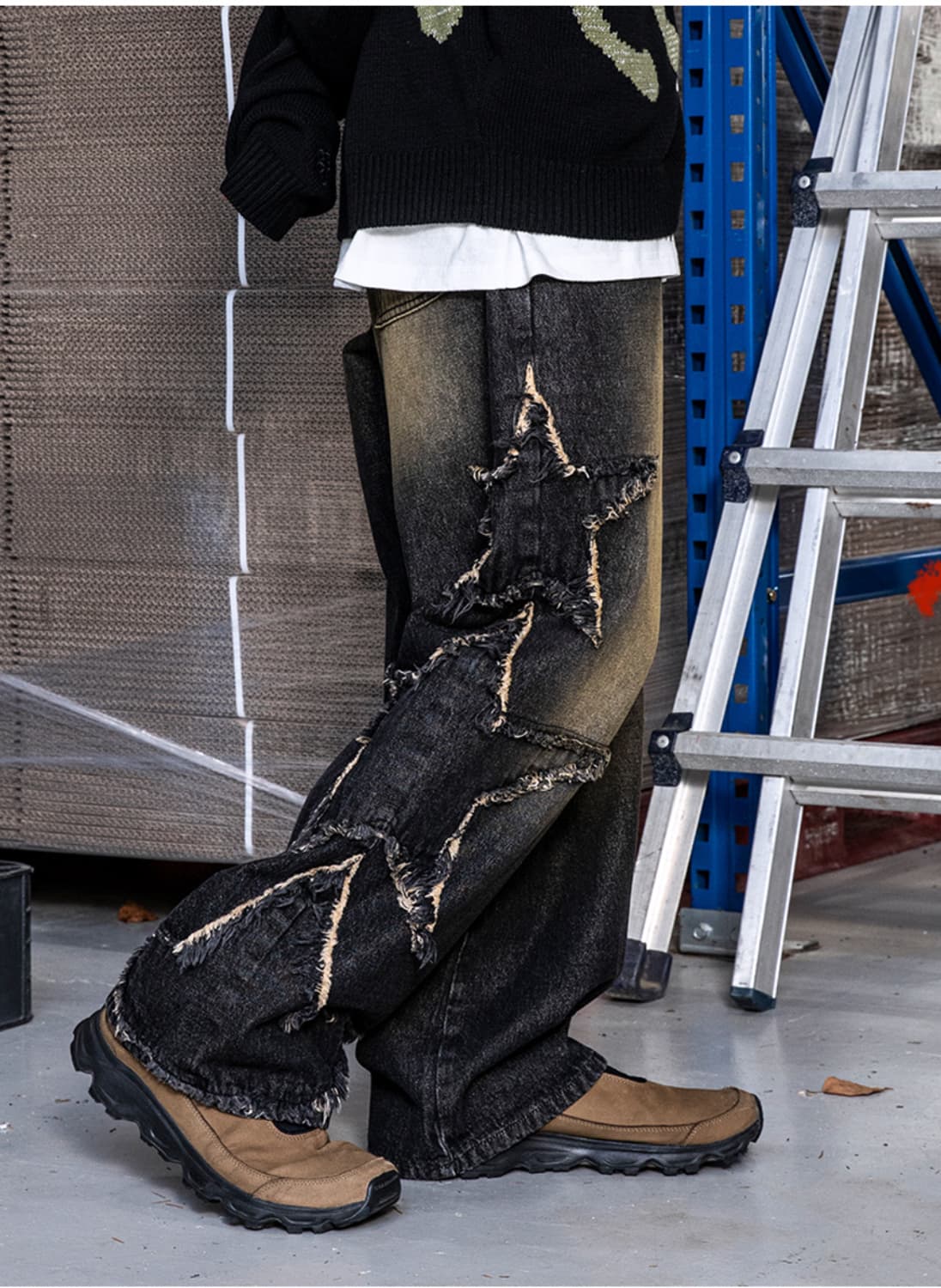 엑스톤즈 스타 데미지 빈티지 워싱 데님 상품이미지2