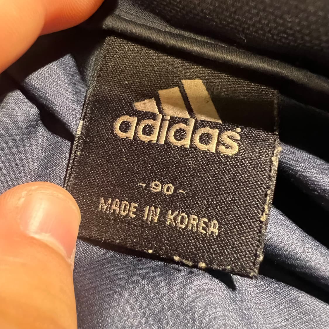 아디다스 00s 네이비 레알마드리드 로고프린팅 히든후드 바람막이 M 상품이미지4