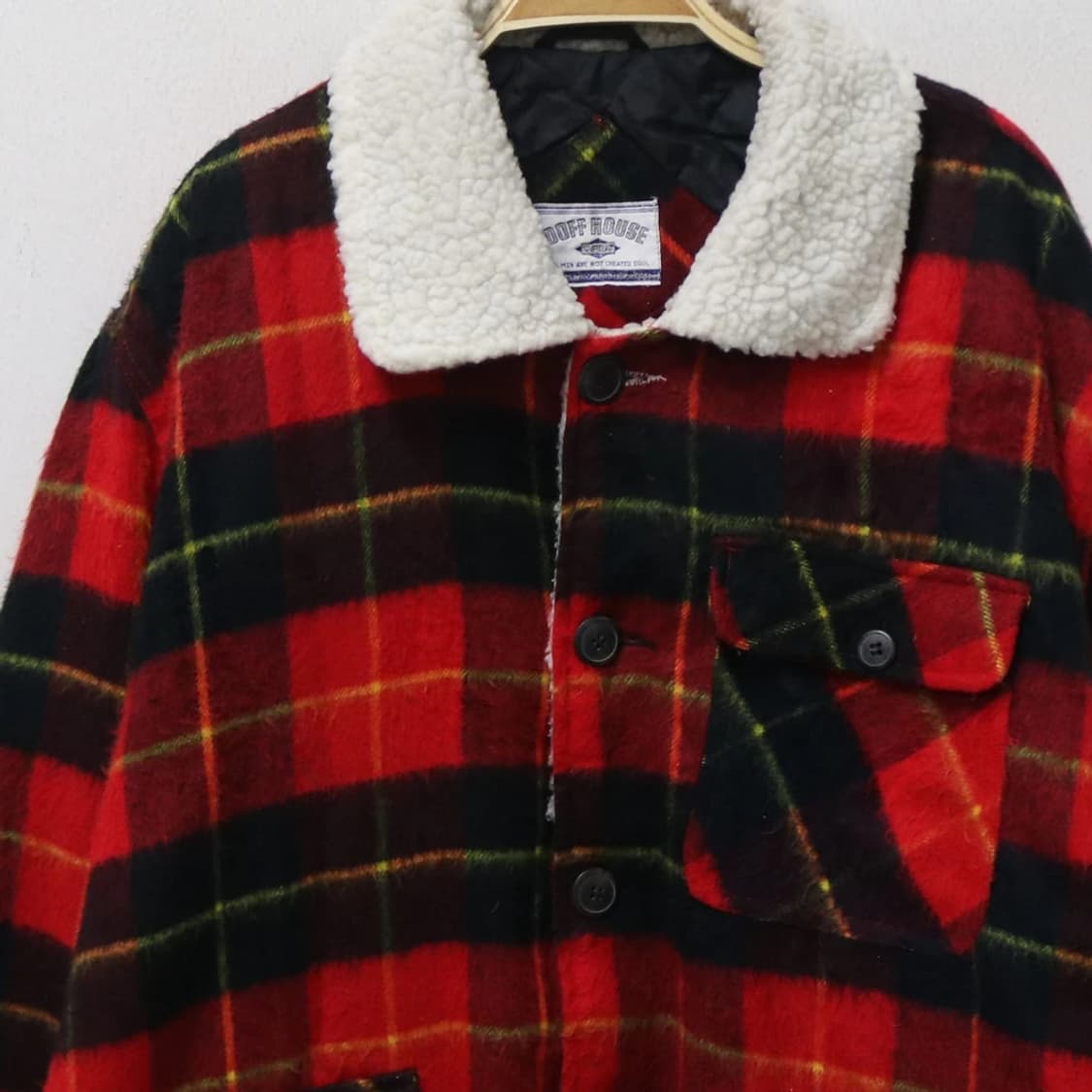 90'S DOFF HOUSE 체크 뽀글이 셔츠 자켓 63829 상품이미지3