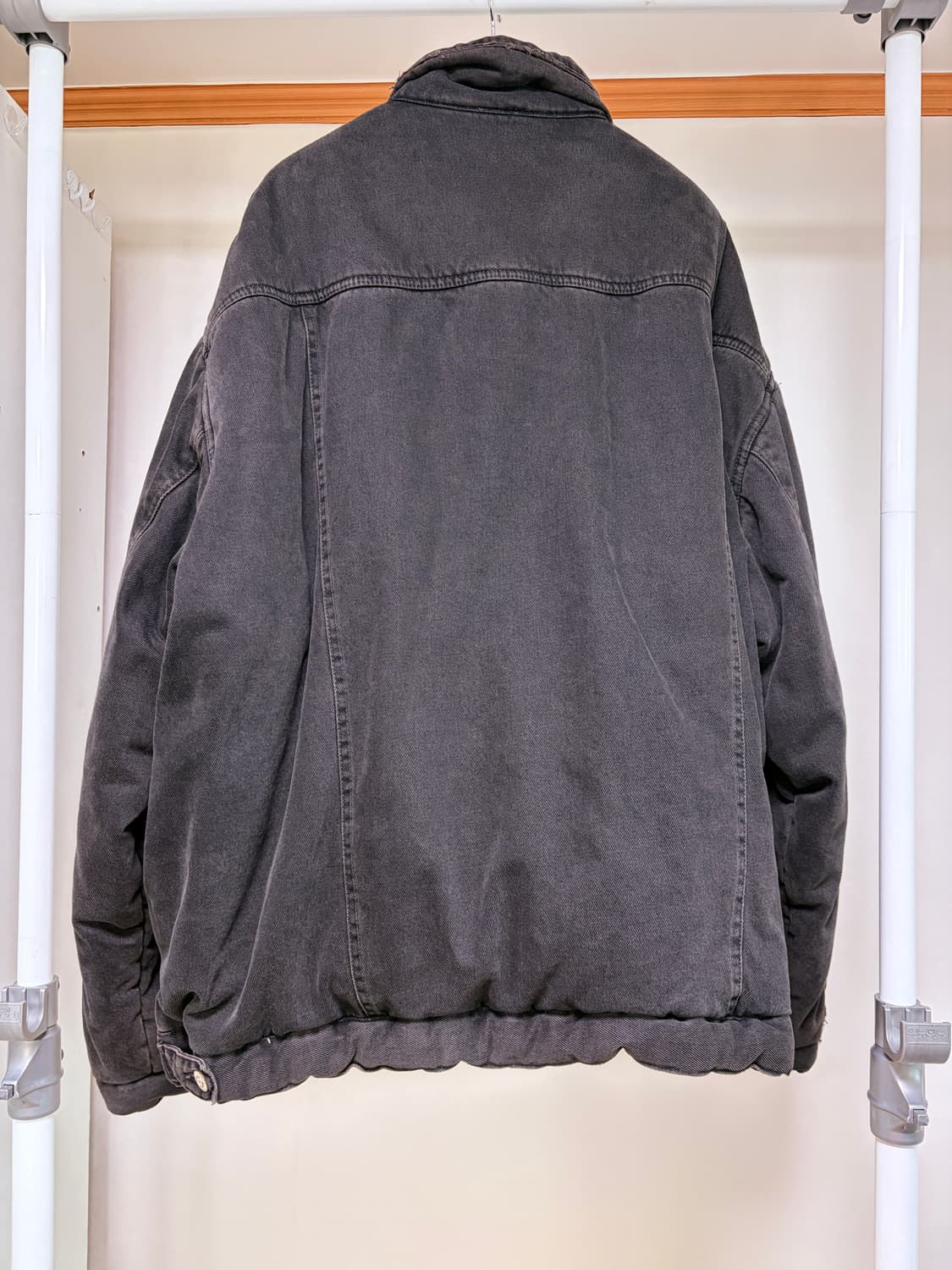 발렌시아가 패디드 데님 자켓 흑청 블랙 52 상품이미지4