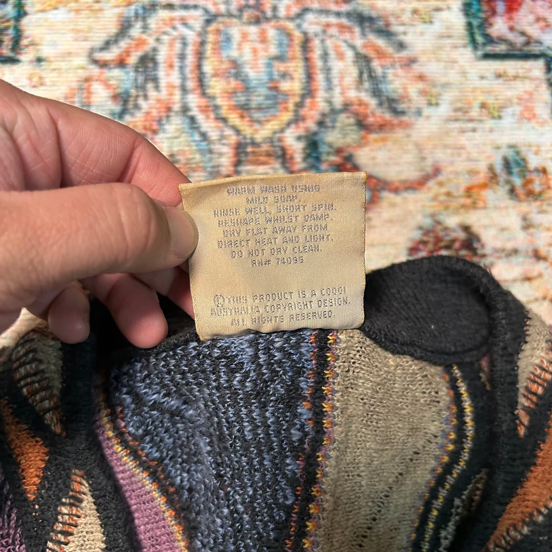 [L] 90s 쿠지 3D 케이블 호주 울 가디건 상품이미지3