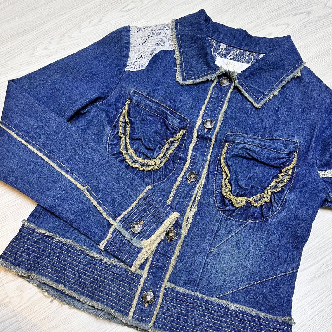 모리 스타일 데님자켓 상품이미지4