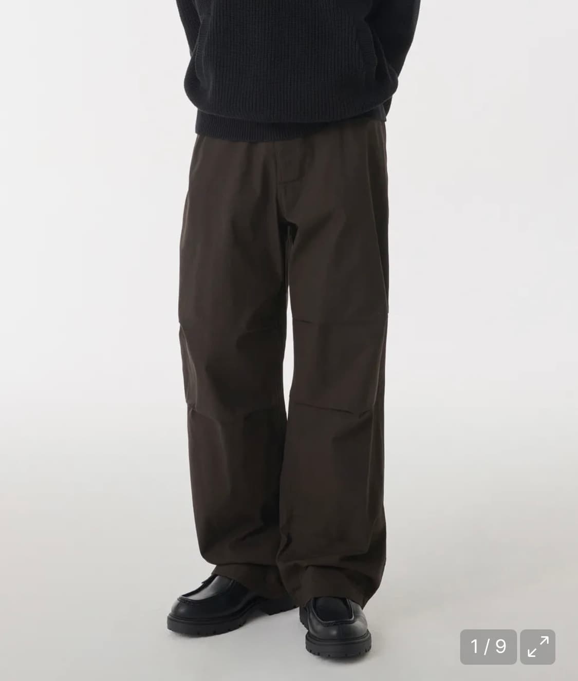 무탠다드 코튼 파라슈트 팬츠 [다크 브라운] 상품이미지1