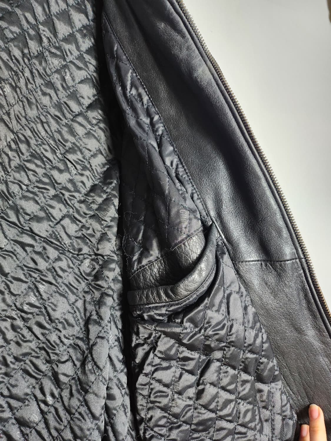 빈티지 블랙 가죽 자켓 상품이미지4